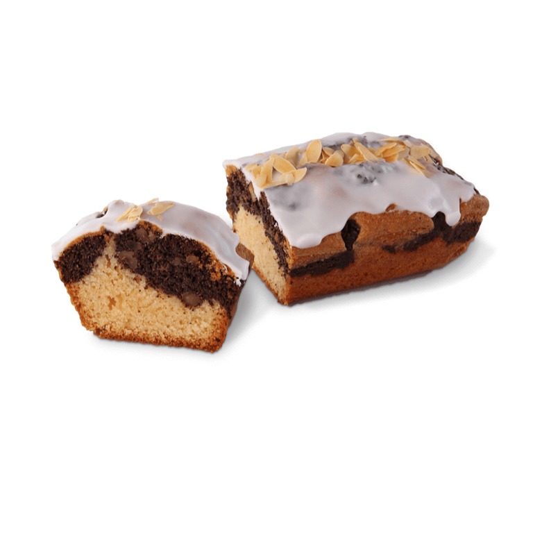 Almond babka cake with poppy seeds